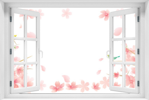 Fototapeta Naklejka Na Ścianę Okno 3D - 春の花　桜のベクターイラスト　spring cherry blossom　background