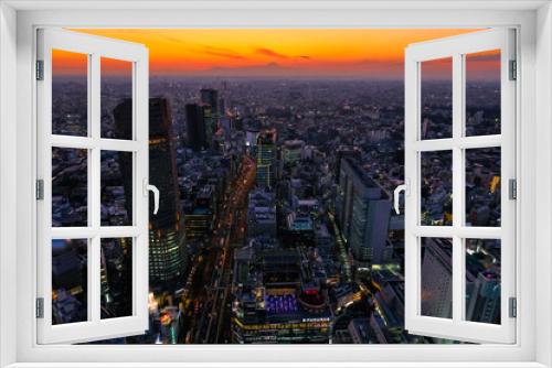 東京 渋谷スクランブルスクエア 展望台からの夕焼け