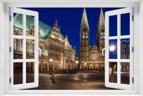 Fototapeta Naklejka Na Ścianę Okno 3D - Bremen / Marktplatz