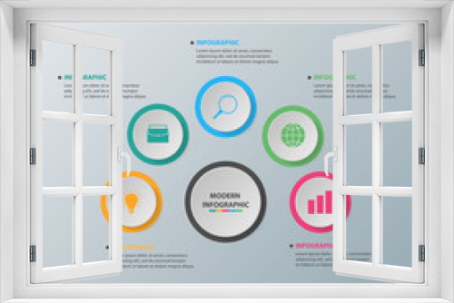 Infographic elements. Business concept timeline. Modern infograph template. Can use for workflow layout, diagram, banner, webdesign, presentation. Vector illustration.