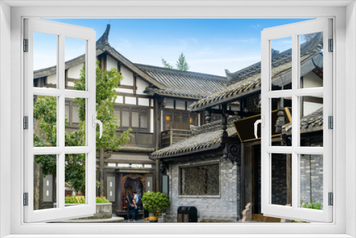 Fototapeta Naklejka Na Ścianę Okno 3D - Old buildings in Kuan Alley and Zhai Alley, Chengdu, Sichuan