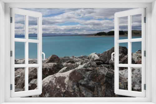Fototapeta Naklejka Na Ścianę Okno 3D - Lake Pukaki Mount Cook New Zealand