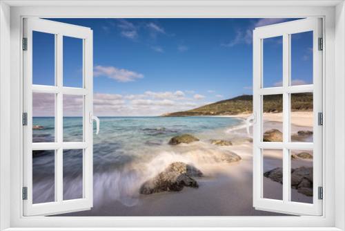 Fototapeta Naklejka Na Ścianę Okno 3D - White sands of Bodri beach in Corsica