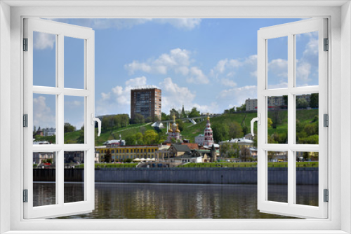 Fototapeta Naklejka Na Ścianę Okno 3D - view of Nizhny Novgorod from the Volga river