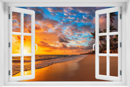 Fototapeta Naklejka Na Ścianę Okno 3D - Landscape of paradise tropical island beach