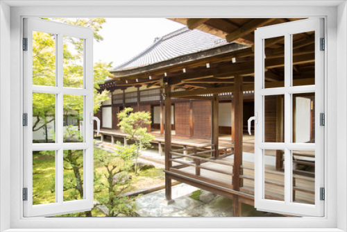 Fototapeta Naklejka Na Ścianę Okno 3D - Photograph of the garden of an old Japanese house