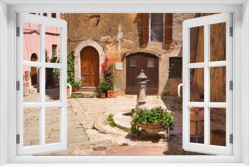 Fototapeta Naklejka Na Ścianę Okno 3D - City panorama of Castagneto Carducci Tuscany Italy