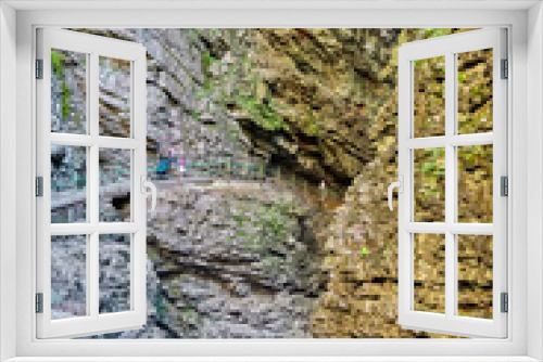 Fototapeta Naklejka Na Ścianę Okno 3D - The “Breitachklamm“ is an imposing rock canyon in the Bavarian Alps near “Obersdorf“, Germany.
