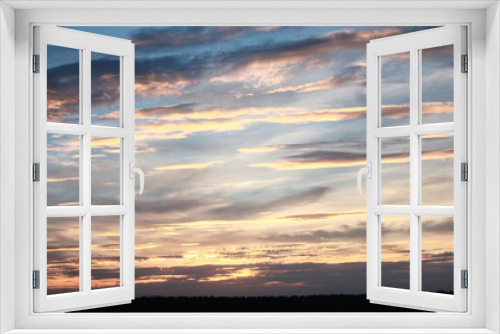 Fototapeta Naklejka Na Ścianę Okno 3D - clouds and sunset