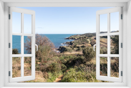 Fototapeta Naklejka Na Ścianę Okno 3D - Sentier littoral entre le Racou et Collioure