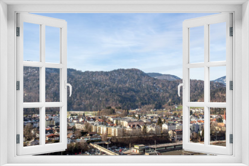 Fototapeta Naklejka Na Ścianę Okno 3D - Panoramic view of Kufstein Austria, wonderful mountain panorama with a distant view