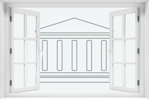 Fototapeta Naklejka Na Ścianę Okno 3D - Bank Building Icon illustration isolated vector sign symbol