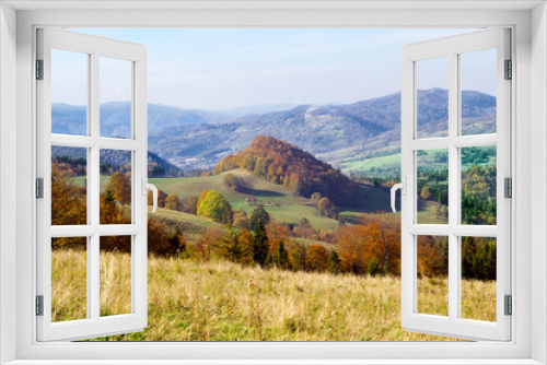 Fototapeta Naklejka Na Ścianę Okno 3D - Pieniny Mountains, Polonina Kiczera. Autumn.