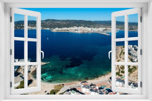 Fototapeta Naklejka Na Ścianę Okno 3D - Ibiza hotels. Ibiza summer. Cala de Bou, San Antonio de Portmany, Ibiza. Spain.