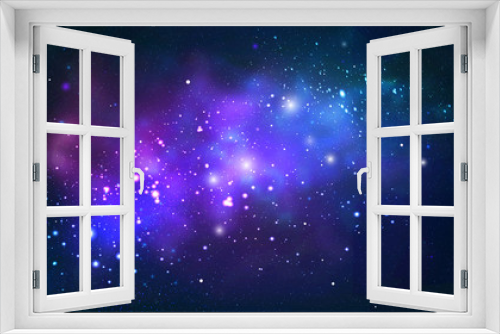 Vector cosmic illustration. Colorful space background with stars