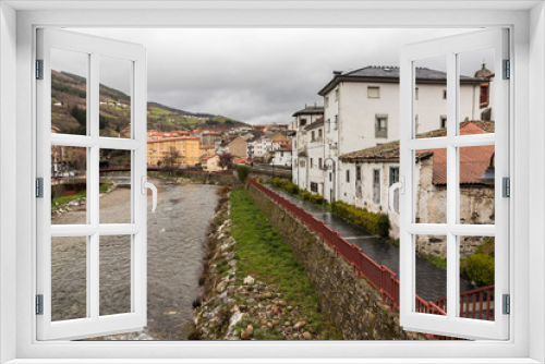 Fototapeta Naklejka Na Ścianę Okno 3D - Cangas del Narcea, Spain. Views of the streets and houses in this traditional town in Asturias