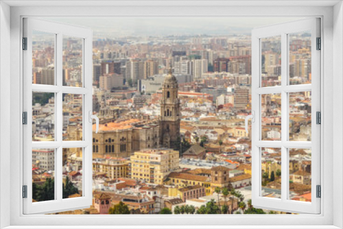 Fototapeta Naklejka Na Ścianę Okno 3D - Malaga, Andalusien, Spanien - Altstadt und Sehenswürdigkeiten - Panorama