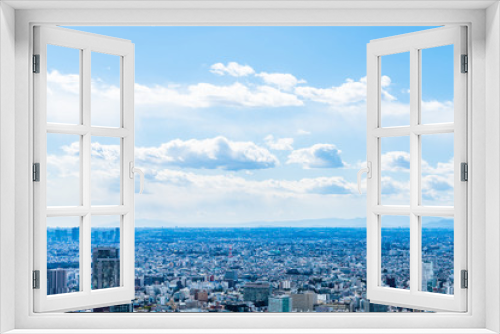 Fototapeta Naklejka Na Ścianę Okno 3D - 東京の都市風景