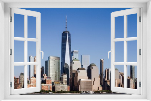 Fototapeta Naklejka Na Ścianę Okno 3D - Beautiful view of New York city skyline at daytime, USA