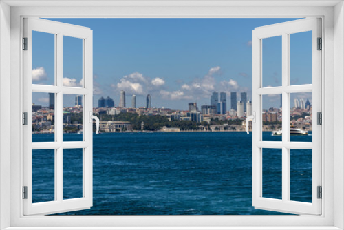 Fototapeta Naklejka Na Ścianę Okno 3D - Panorama from Bosporus to city of Istanbul, Turkey