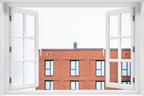 Fototapeta Naklejka Na Ścianę Okno 3D - modern  brick apartment building 