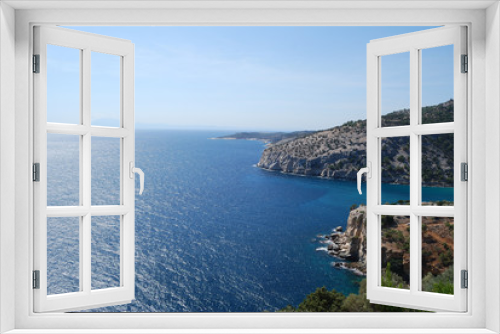 Fototapeta Naklejka Na Ścianę Okno 3D - Greece, Tassos island - Sea, mountains