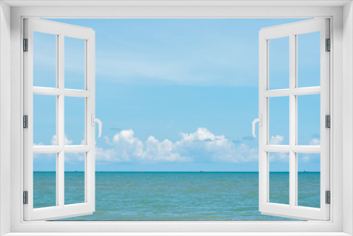 Fototapeta Naklejka Na Ścianę Okno 3D - blue sky with beach sea background