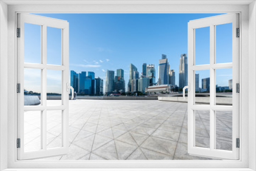 Fototapeta Naklejka Na Ścianę Okno 3D - modern city skyline