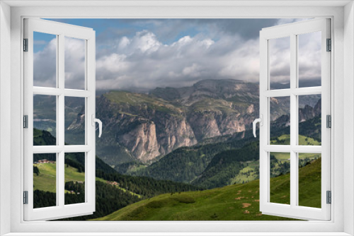 Fototapeta Naklejka Na Ścianę Okno 3D - Blick vom Sellajoch