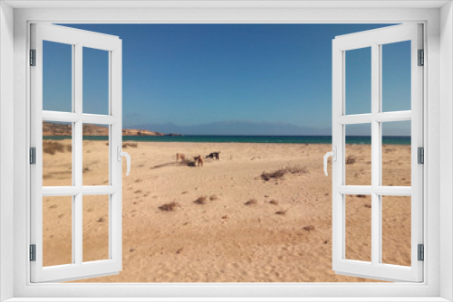 Fototapeta Naklejka Na Ścianę Okno 3D - View of Sarakiniko Beach in the Gavdos Island. Lybian Sea. Greece.