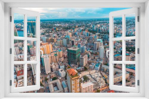 Fototapeta Naklejka Na Ścianę Okno 3D - aerial view of the haven of peace, city of Dar es Salaam