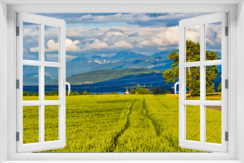 Fototapeta Naklejka Na Ścianę Okno 3D - Swiss countryside view
