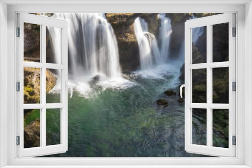 Fototapeta Naklejka Na Ścianę Okno 3D - Traunfall Wasserfälle in Steyrermühl/Roitham Oberösterreich