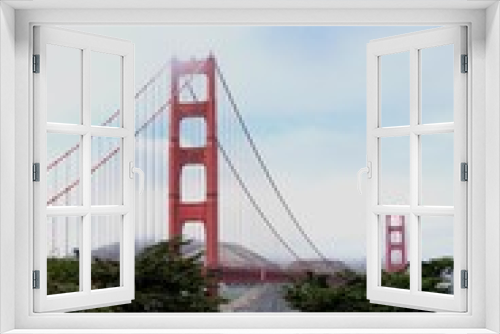 Fototapeta Naklejka Na Ścianę Okno 3D -  A view of the golden gate bridge in San Francisco, California.