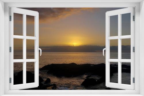 Fototapeta Naklejka Na Ścianę Okno 3D - Sunset over Gomera from Los Gigantes Tenerife Spain