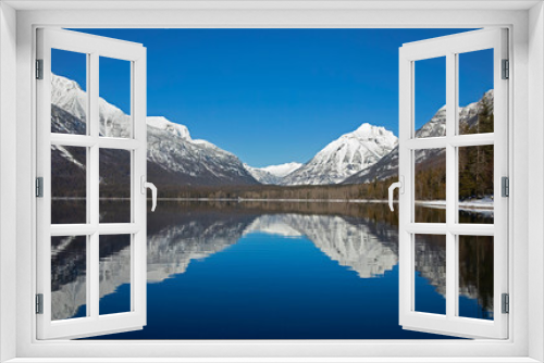 Fototapeta Naklejka Na Ścianę Okno 3D - Lake McDonald mountain reflection in Glacier National Park, Montana, USA