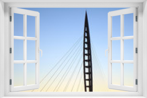 Fototapeta Naklejka Na Ścianę Okno 3D - Suspension bridge