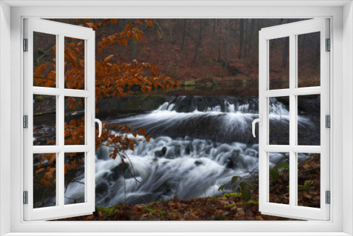 Fototapeta Naklejka Na Ścianę Okno 3D - Woodland Waterfall - Wasserfall im Wald