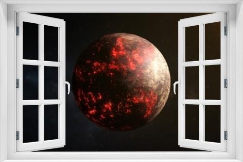 Fototapeta Naklejka Na Ścianę Okno 3D - Lava Planet - 3D Rendering