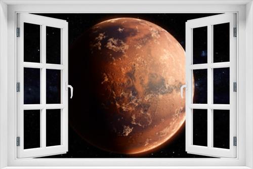 Fototapeta Naklejka Na Ścianę Okno 3D - Orbiting Planet Mars. High quality 3d illustration