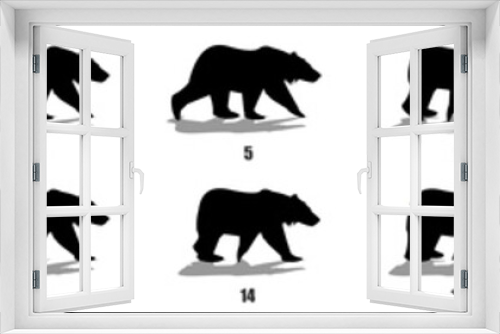 Fototapeta Naklejka Na Ścianę Okno 3D - Bear Walk cycle animation frames, loop animation sequence sprite sheet 