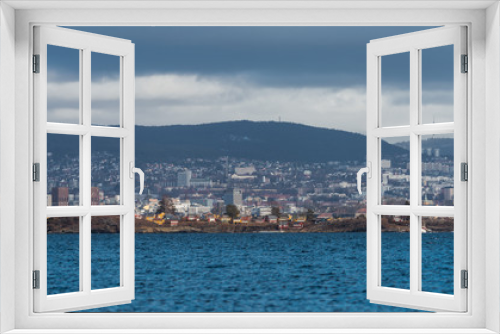 Fototapeta Naklejka Na Ścianę Okno 3D - Widok na Oslo stolicę Norwegii z miasta Nesoddtangen