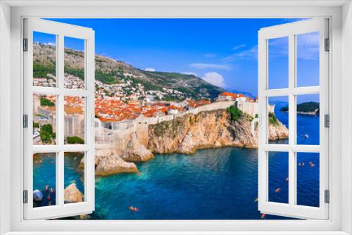 Fototapeta Naklejka Na Ścianę Okno 3D - Landmarks and travel in Croatia - beautiful Dubrovnik town, pearl of Adriatic coast