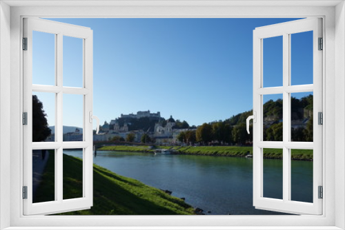 Fototapeta Naklejka Na Ścianę Okno 3D - View of Salzburg city in Austria