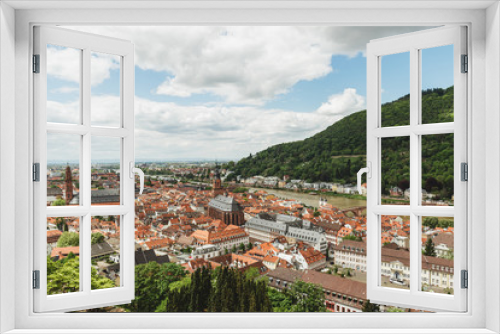Fototapeta Naklejka Na Ścianę Okno 3D - Nice panoramic views of Heidelberg, valley of the Neckar river in the northwest of Baden-Württemberg (Germany).