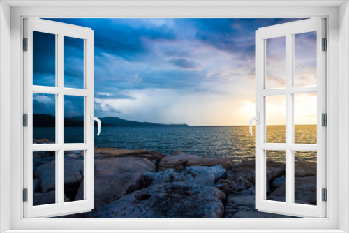 Fototapeta Naklejka Na Ścianę Okno 3D - Tropical Island Sunset