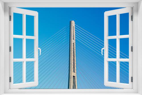Fototapeta Naklejka Na Ścianę Okno 3D - Cable-stayed bridge. Vladivostok.