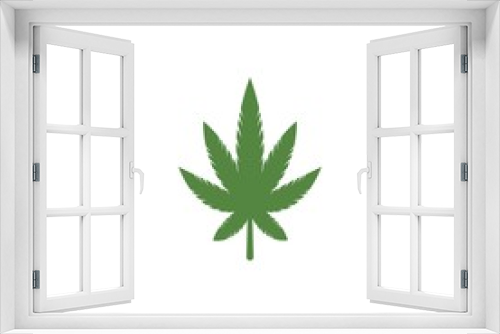 Fototapeta Naklejka Na Ścianę Okno 3D - Canabis leaf logo