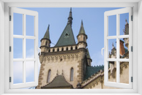 Fototapeta Naklejka Na Ścianę Okno 3D - Kosice, Slovakia: the spires of old houses