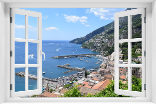Fototapeta Naklejka Na Ścianę Okno 3D - Amalfi beautiful sea view in the coast Italy Europe 